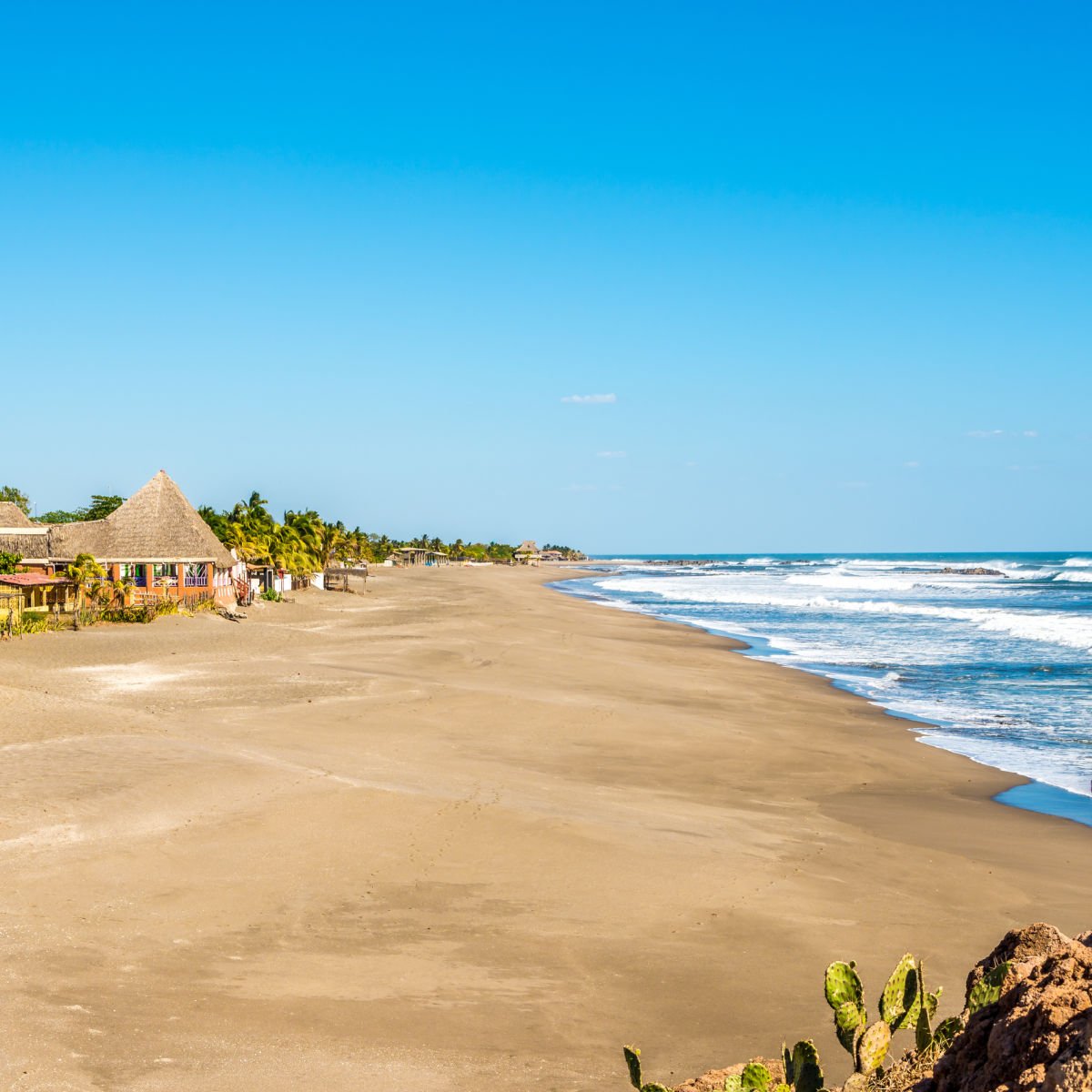 Gorgeous coastline of Poneloya, Nicaragua
