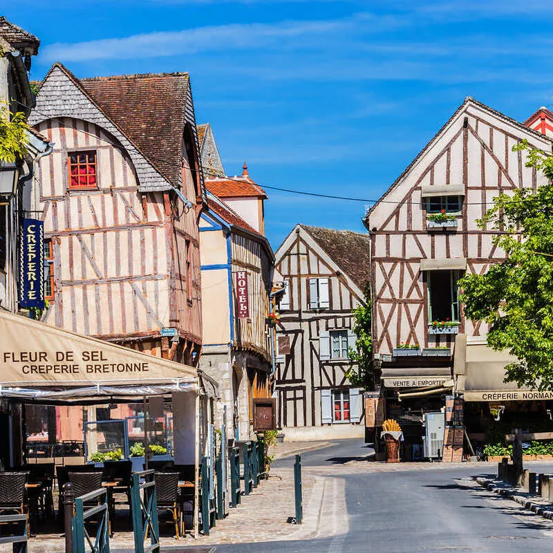 Half Timbered Houses In Provins, France