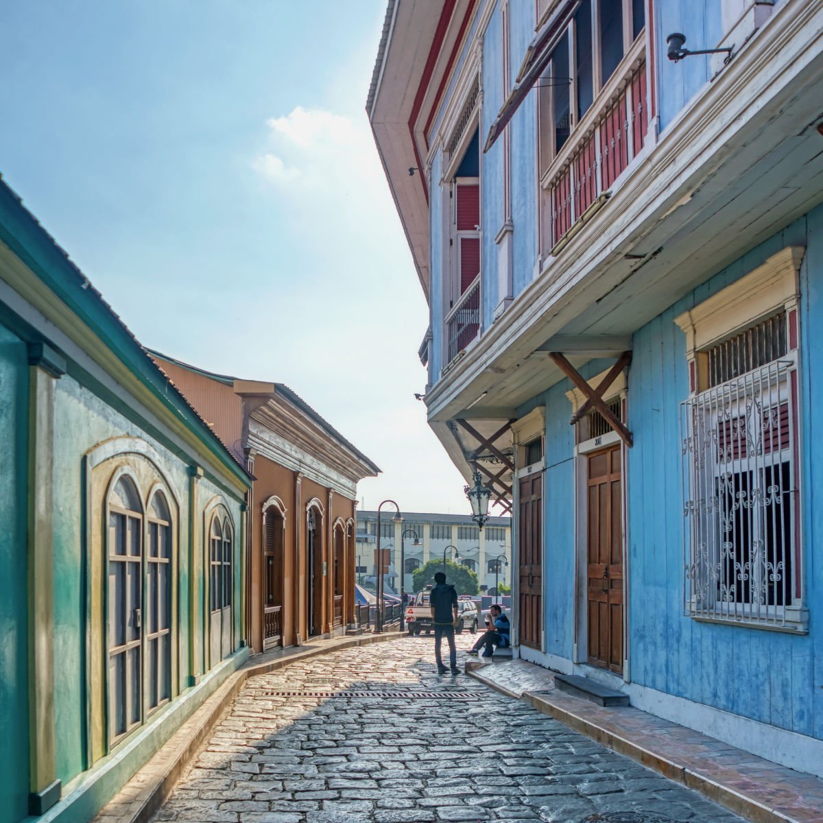 Historic stoned street in Guayaquil, Ecuador