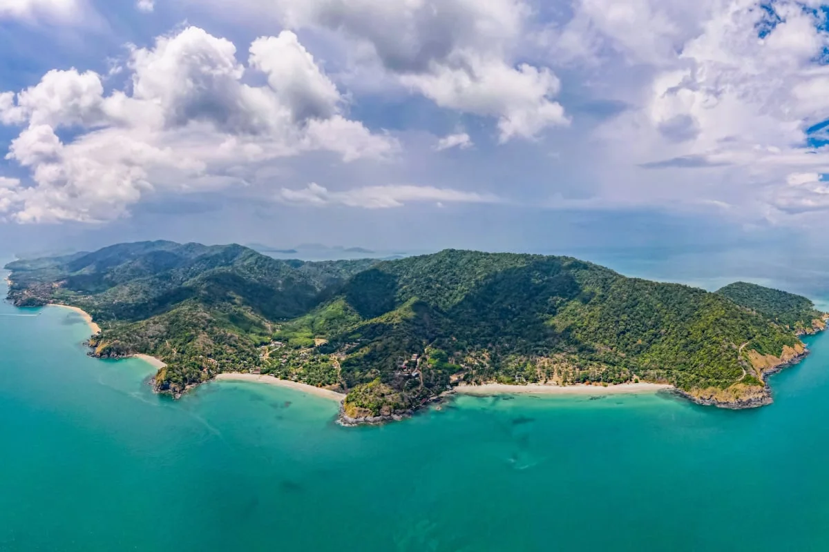 Aerial view of Koh Lanta island