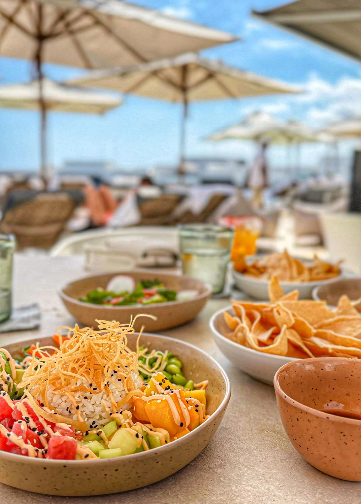 Meal at Garza Blanca Rooftop Pool