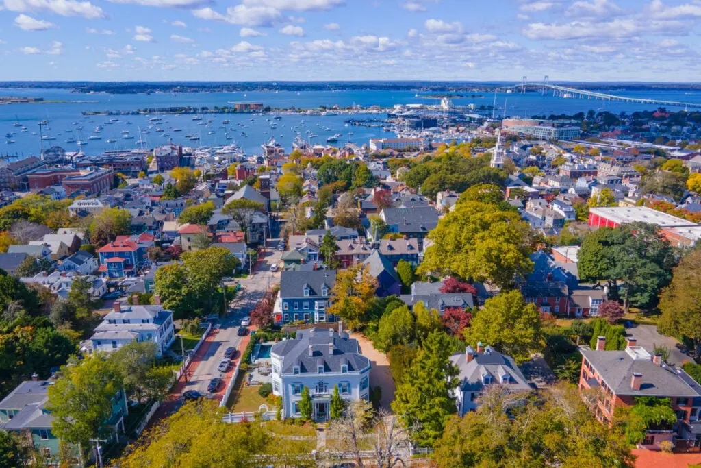 Aerial view of Newport, RI