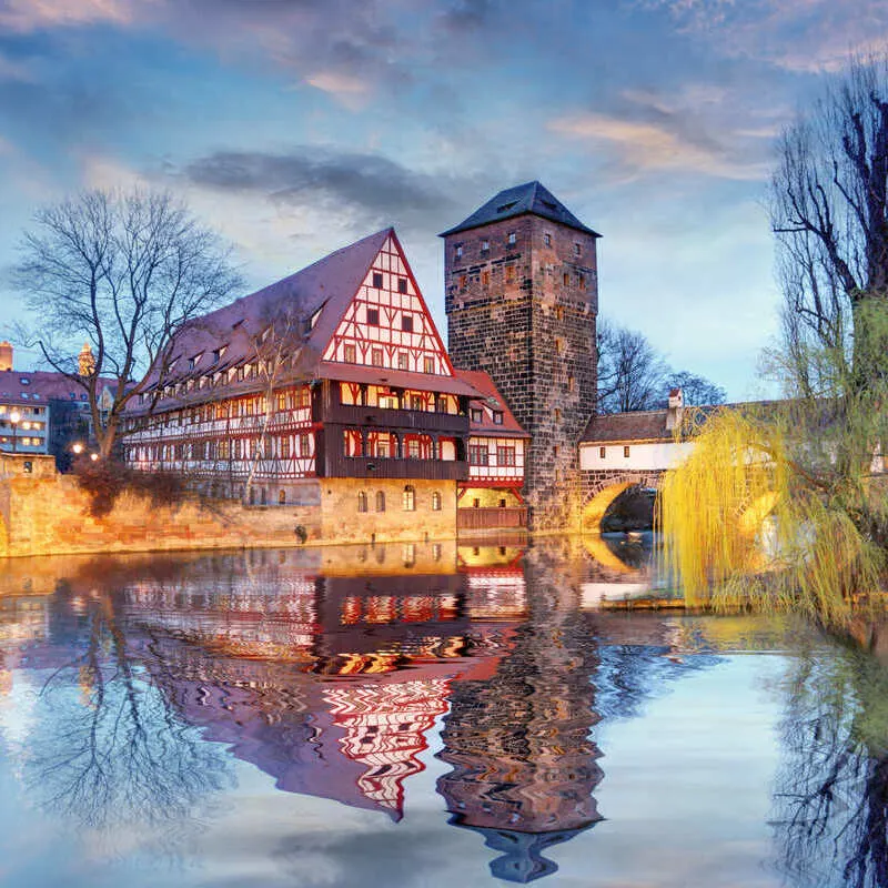 Pegnitz River In Nuremberg, Germany