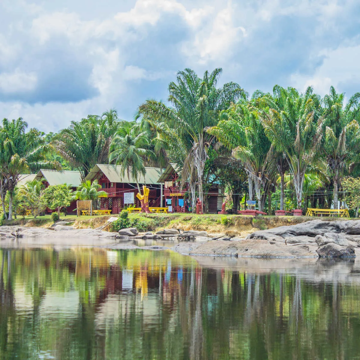 Riverside cabins in Suriname