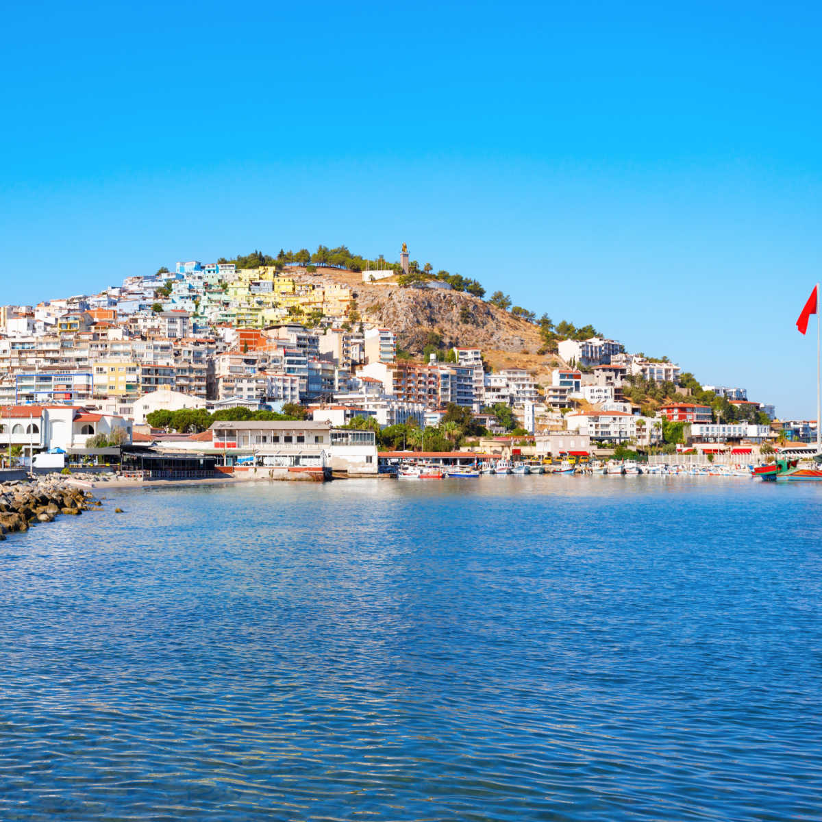 Seafront promenade of Kusadasi, Turkiye