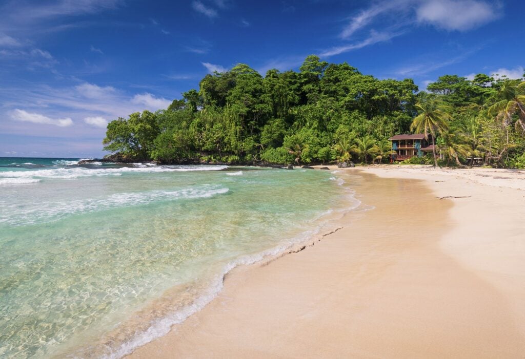 The popular Red frog beach on Basimentos Island, Bocas del Toro, Panama