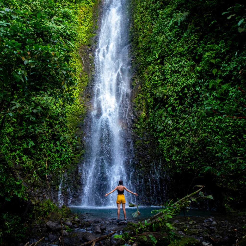 Tropical waterfall in Costa Rica