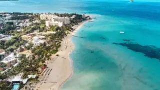 Aerial view of Isla Mujeres, Mexico