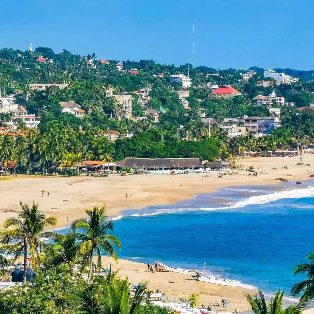 A View Of Puerto Escondido In Oaxaca State, Mexico