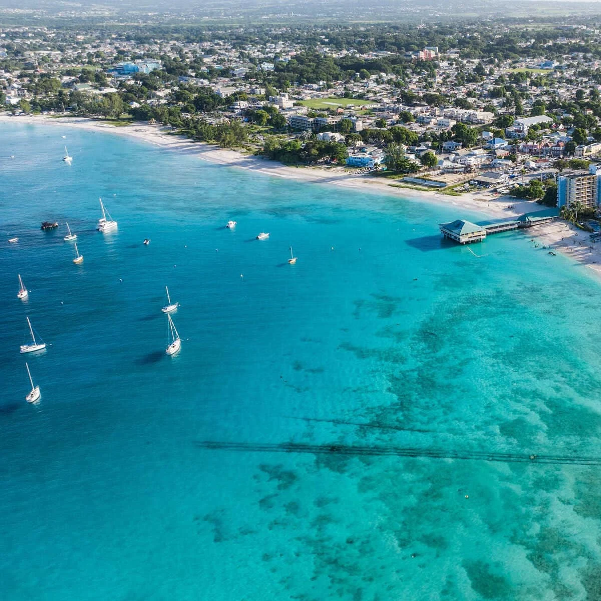 Aerial View Of Barbados, Caribbean Sea