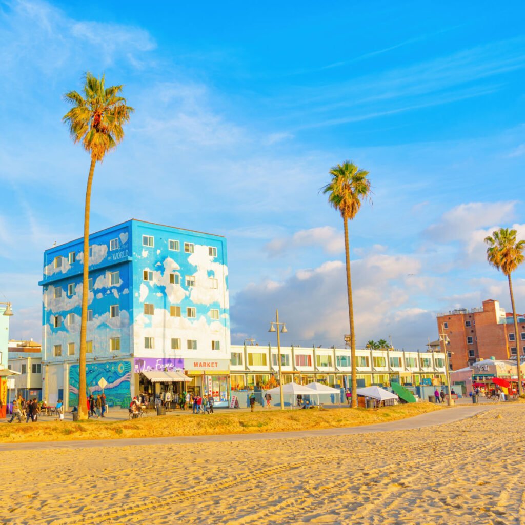 Beach in LA during winter season