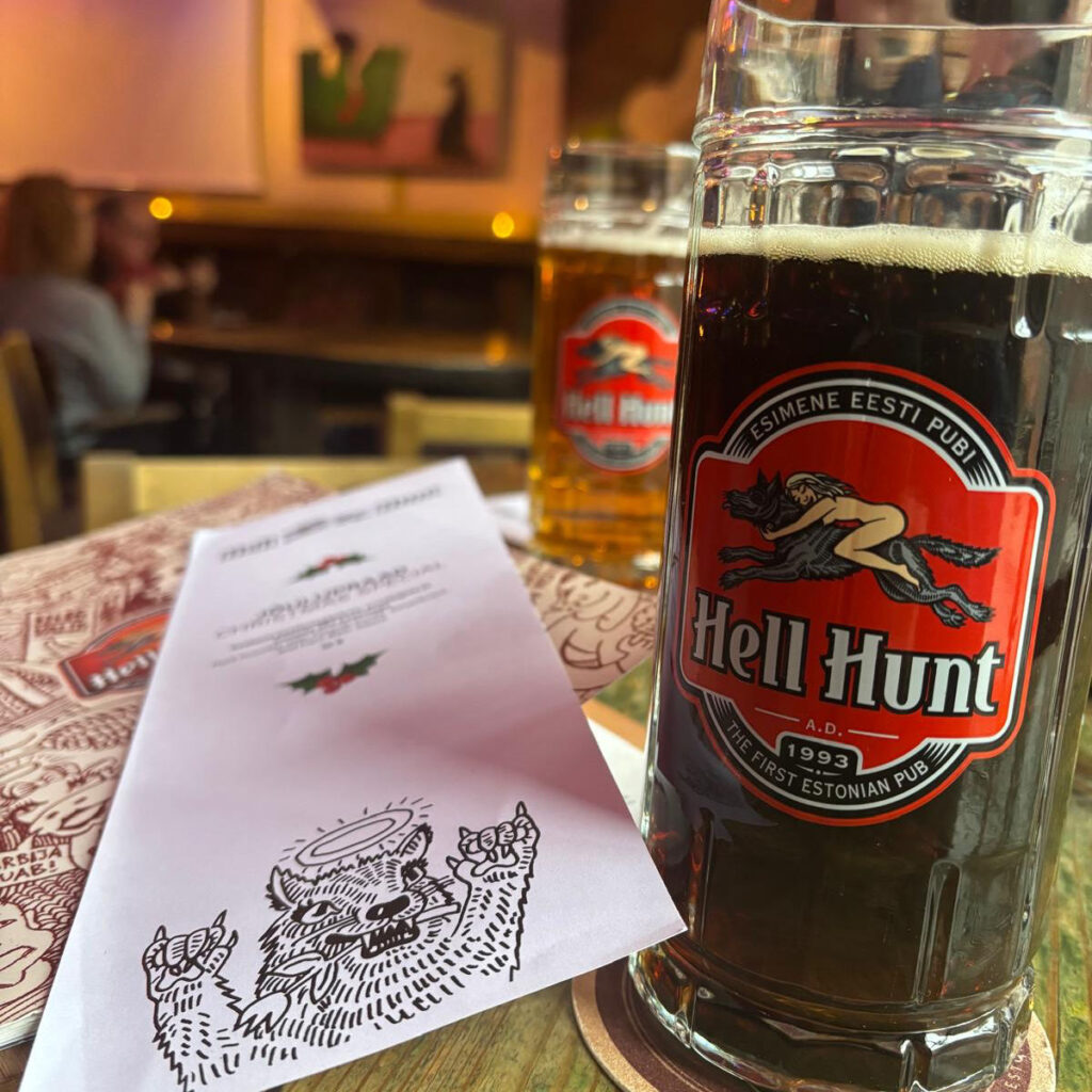 Beers at Hell Hunt in Tallinn, Estonia