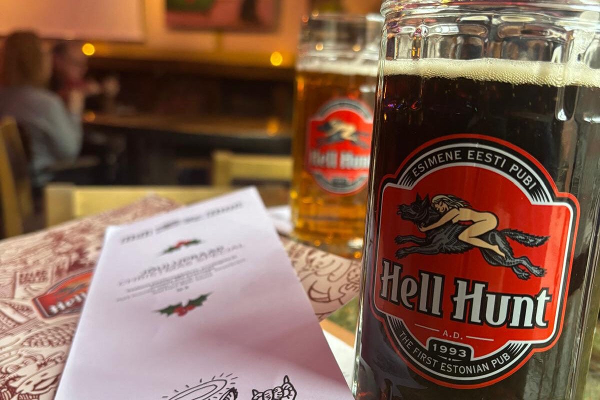 Beers at Hell Hunt in Tallinn, Estonia
