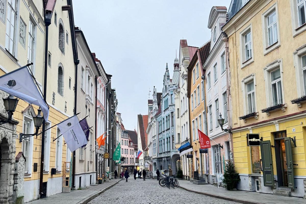 Cobbled street in Tallinn, Estonia