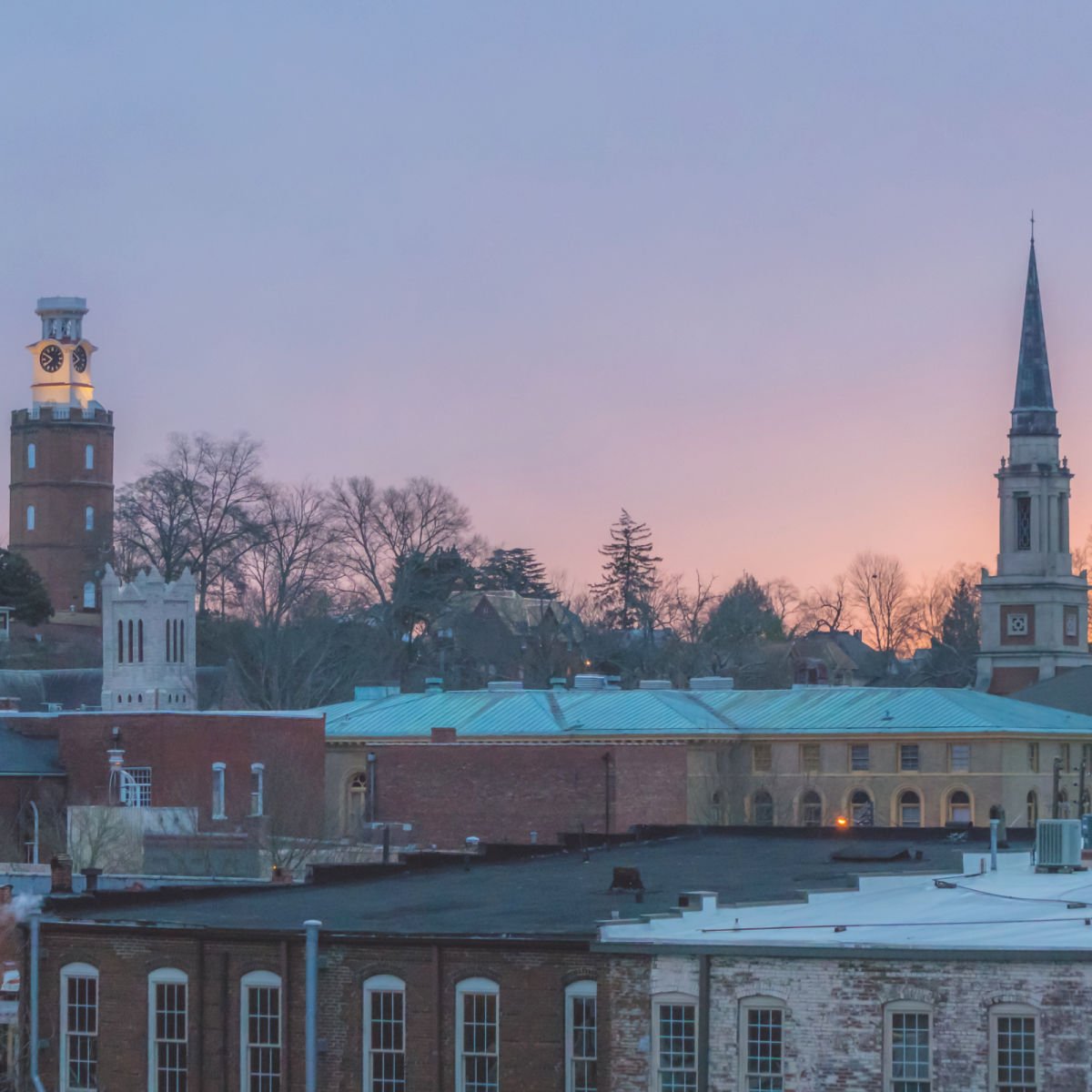 Dawn view of Rome, GA townscape