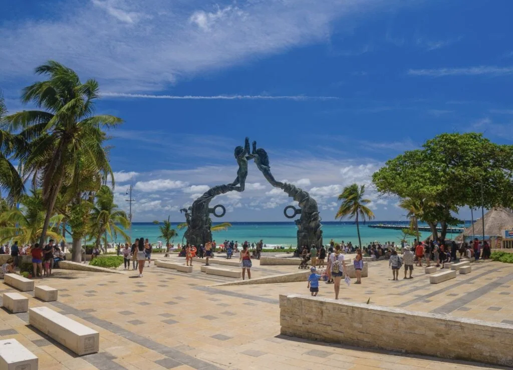 Entrance to Playa Del Carmen beach