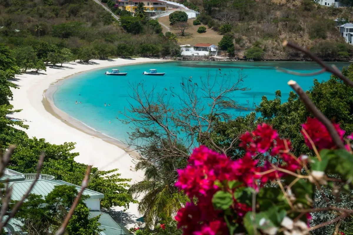Morne Rouge Beach on Grenada island