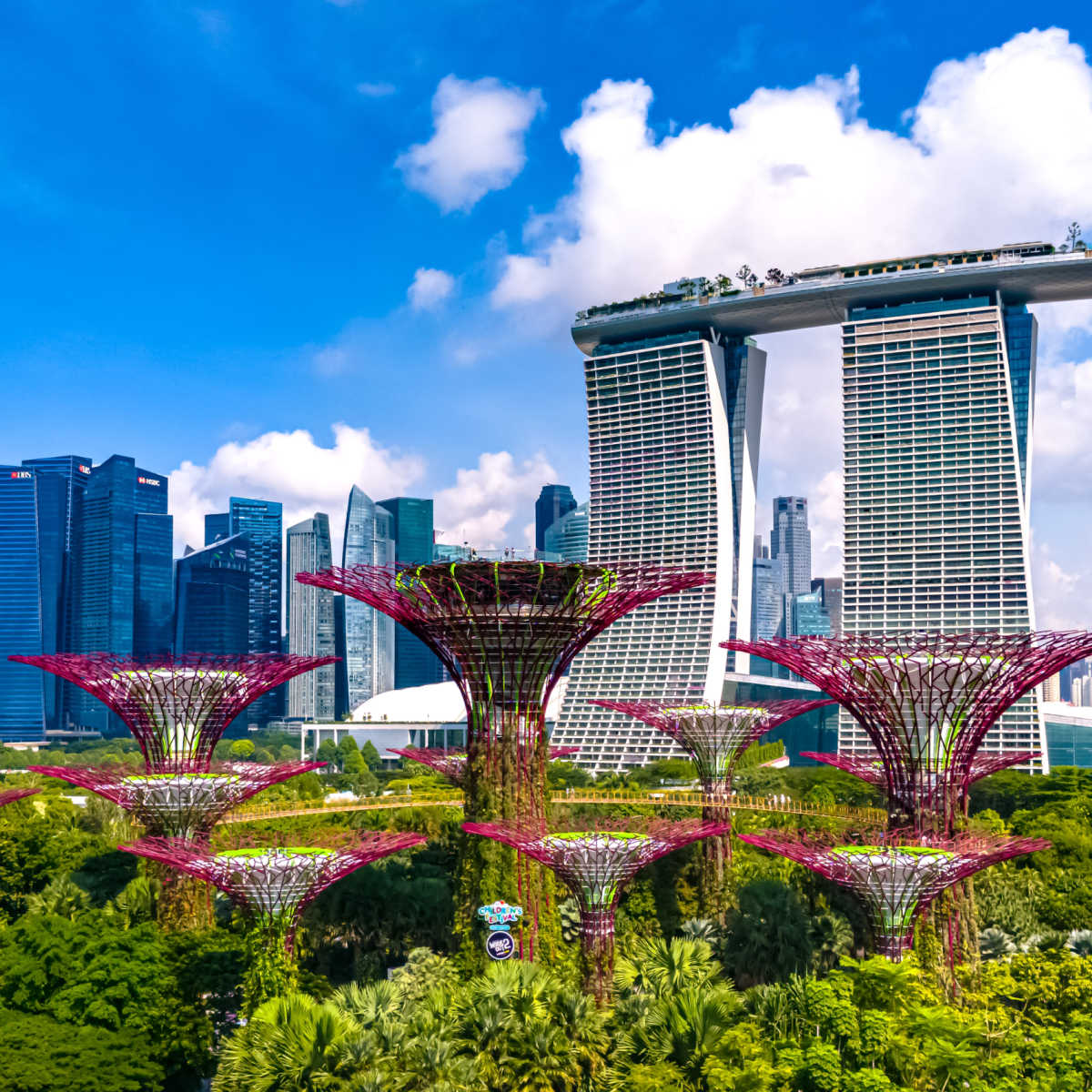 Futuristic Singapore skyline