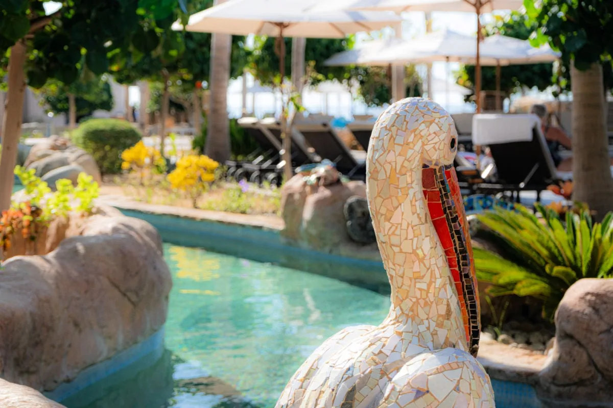 Lazy River statue in Villa La Valencia in Los Cabos