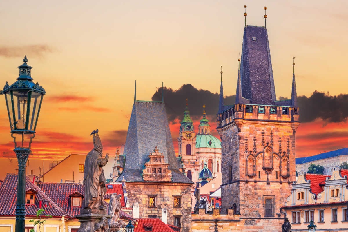 Medieval cityscape of Prague, Czechia