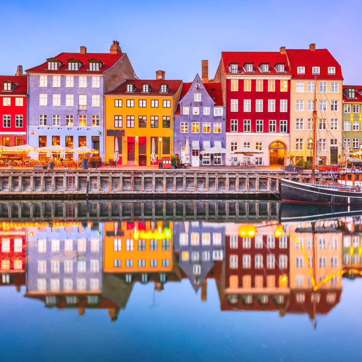 Nyhavn Waterfront In Copenhagen, Denmark