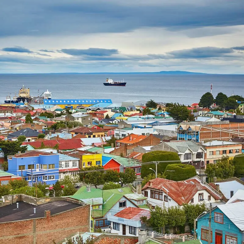 Panoramic View Of Punta Arenas, Chile, South America