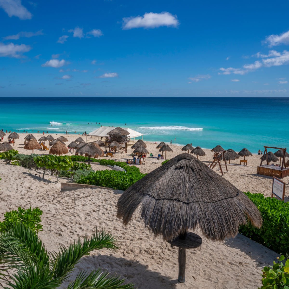 Sandy beach at Playa Delfines, Hotel Zone, Cancun