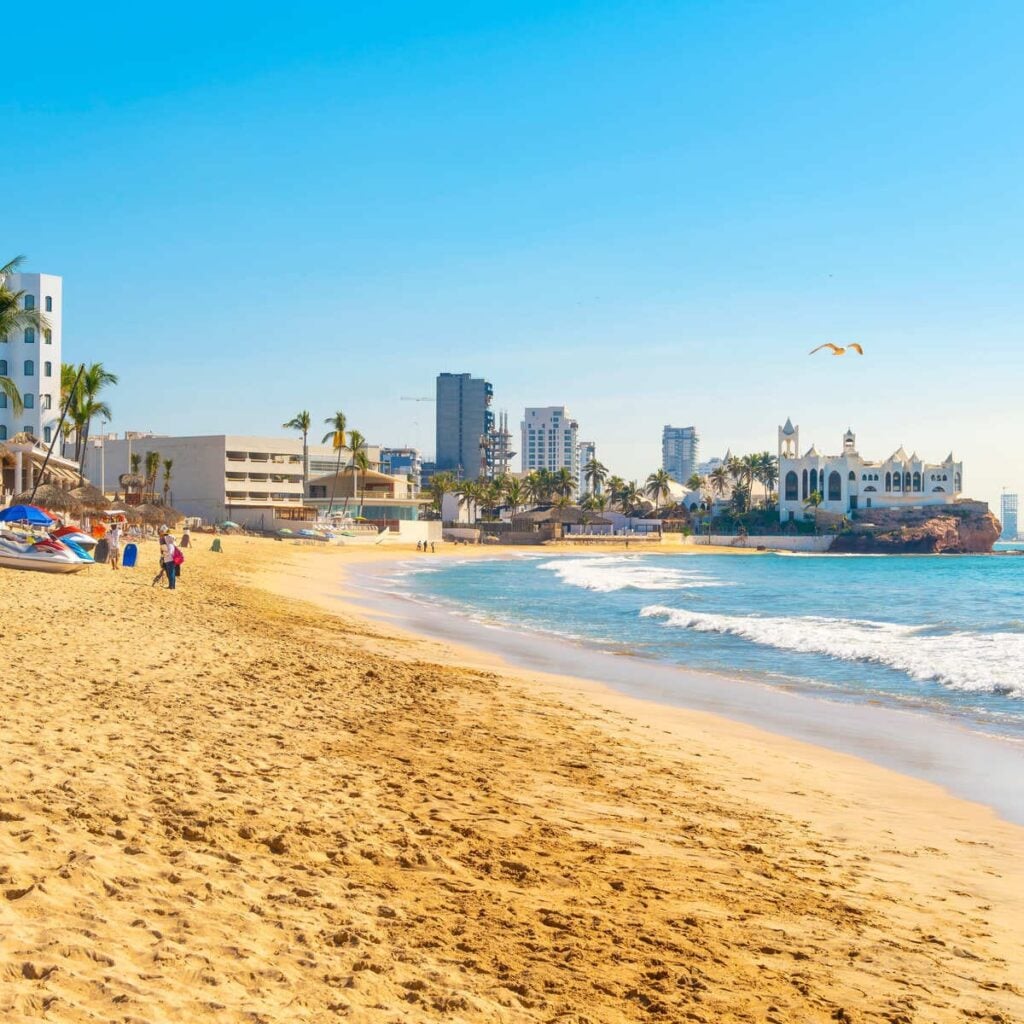 Scenic beach in Mazatlan, Mexico
