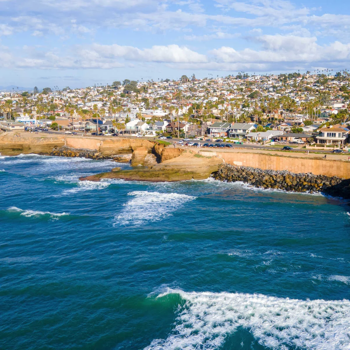 Sunset cliffs in San Diego, CA