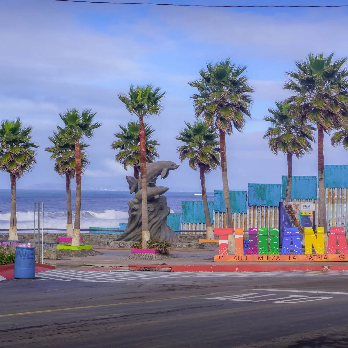 Tijuana sign at beach