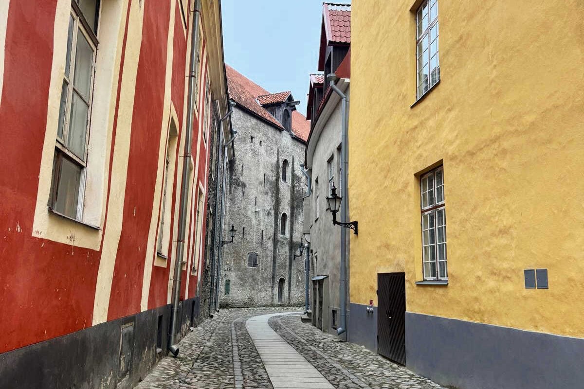 Timeworn walkway in Tallinn, Estonia
