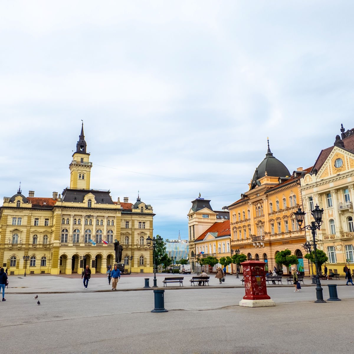 Town hall in the center of Serbian town Novi Sad