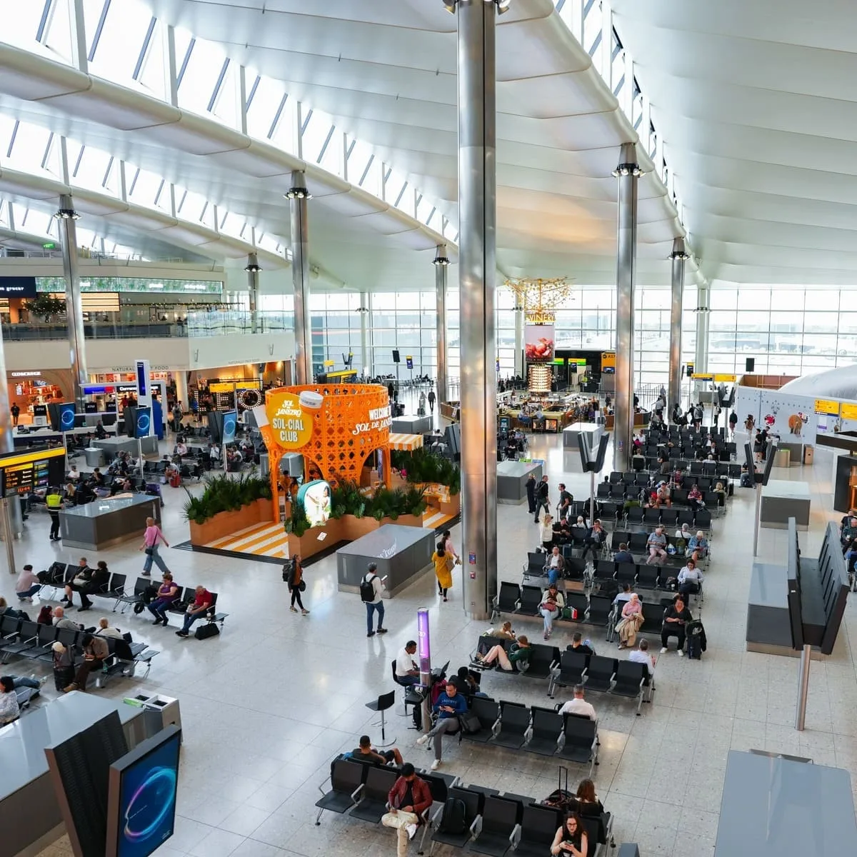 A Busy Terminal In London Heathrow
