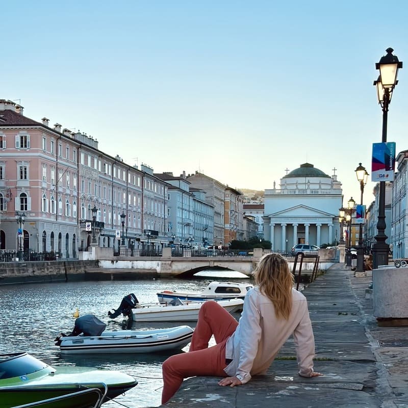 A Young Tourist In Trieste, Italy