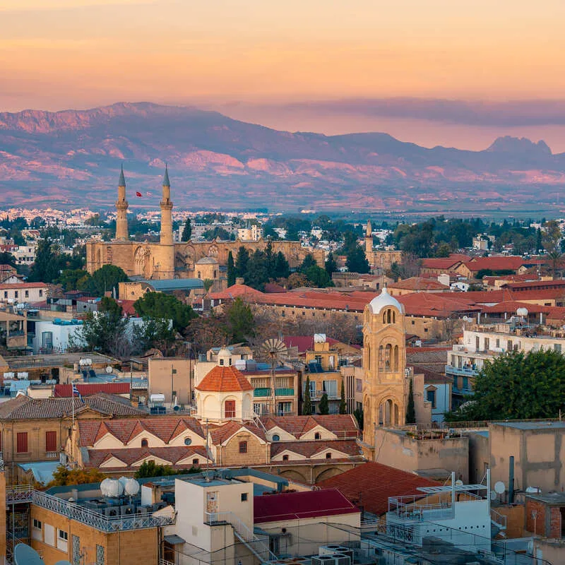 Aerial Panoramic View Of Nicosia, Cyprus