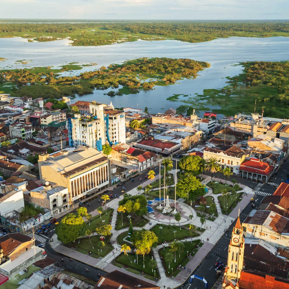 Aerial view of Iquitos, Peru