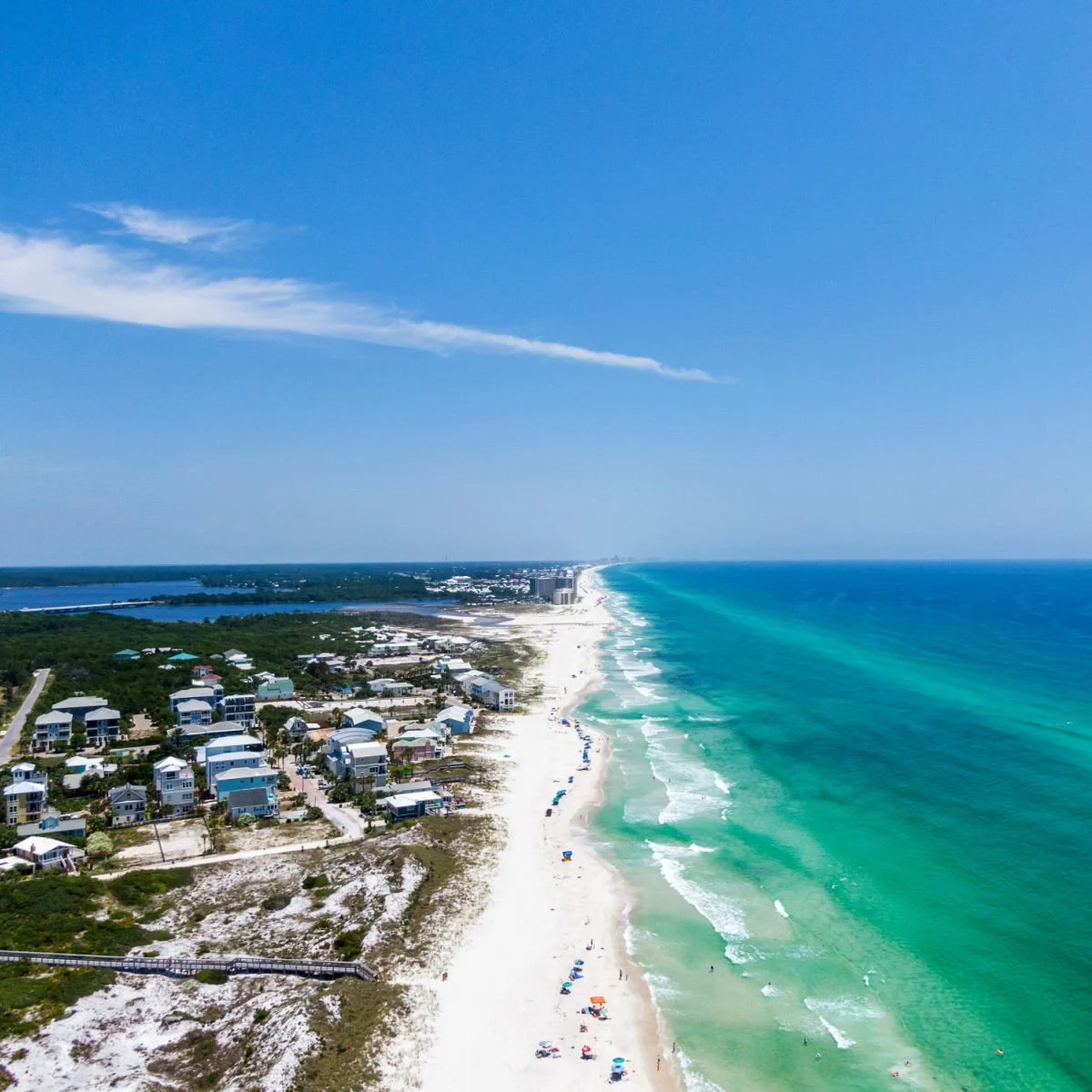 Aerial view of Rosemary Beach, Florida