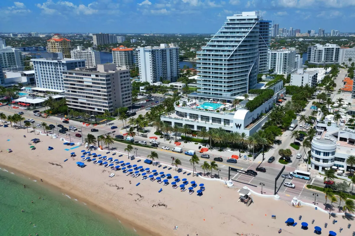 Aerial view of W Fort Lauderdale, Drone shot by Tyler Fox, Editor in Chief