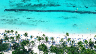 Aerial View Of A Caribbean Beach In La Romana, Dominican Republic
