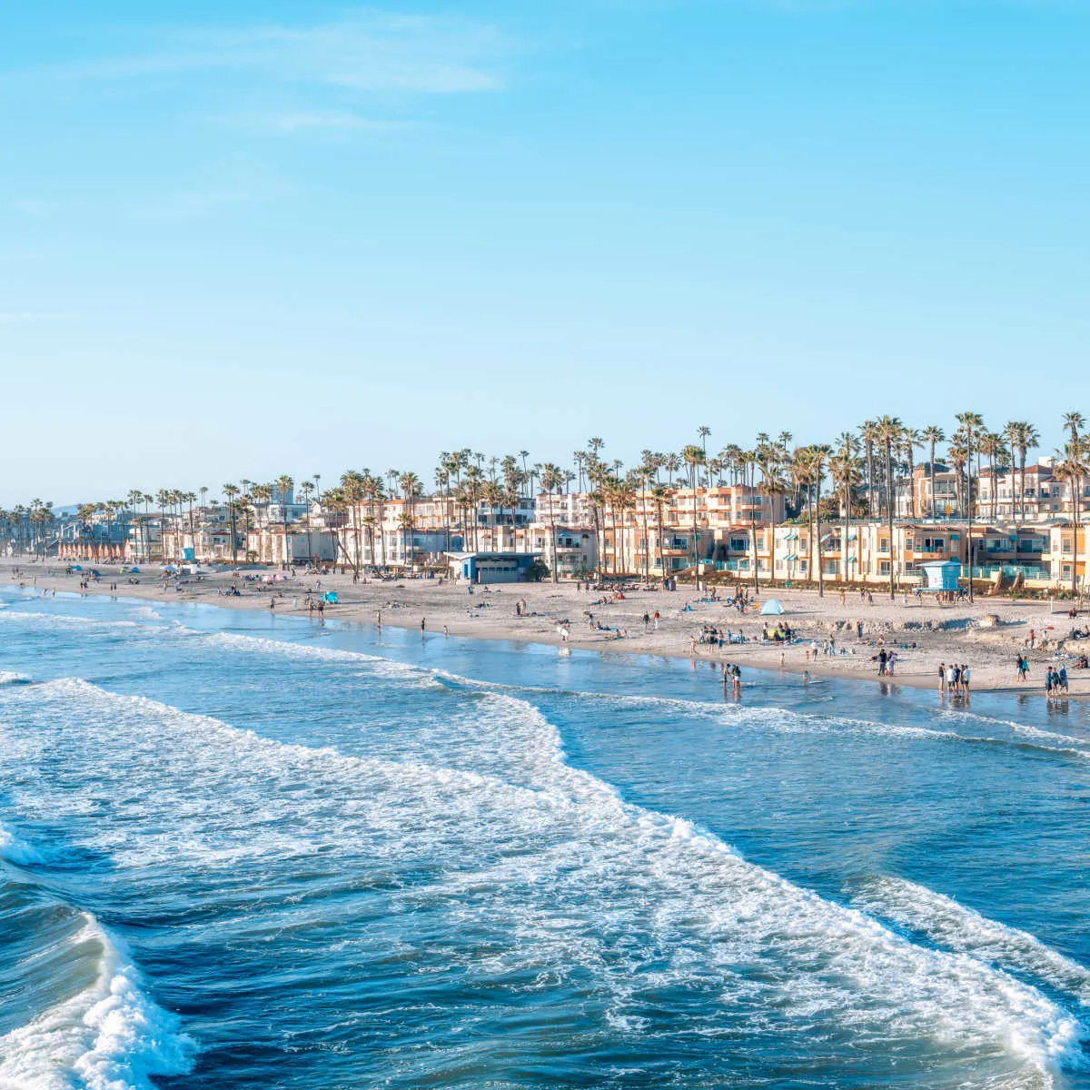 Beautiful beach day in Oceanside, California