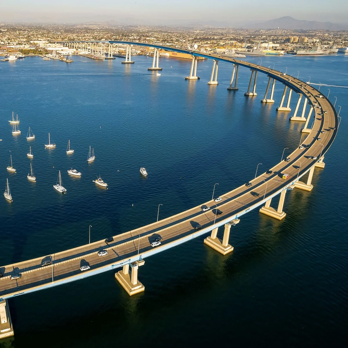 Coronado Bridge facing San Diego