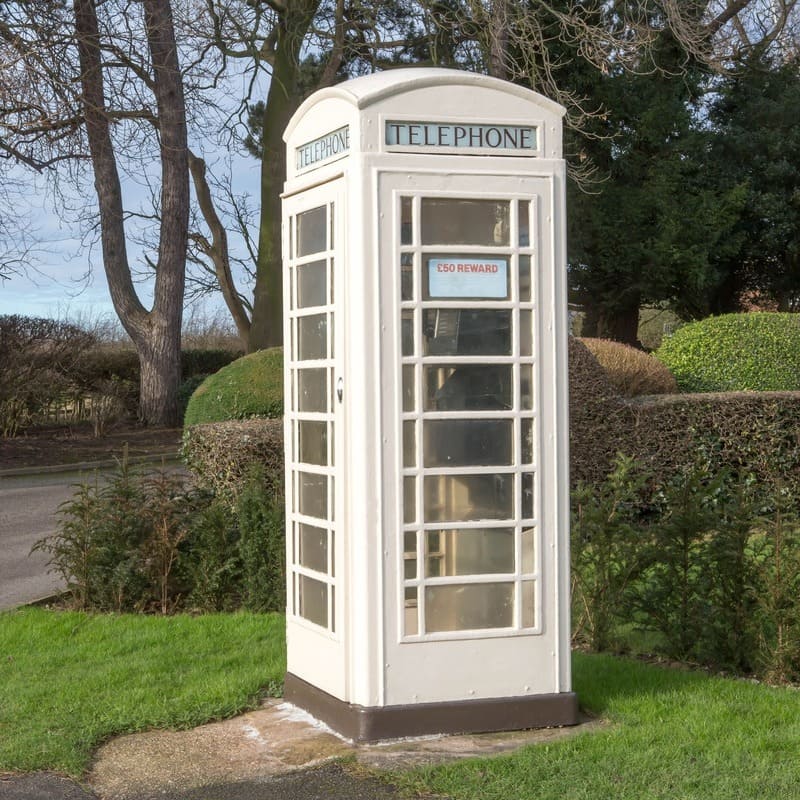 Cream-Colored Telephone Box In Kingston upon Hull, United Kingdom