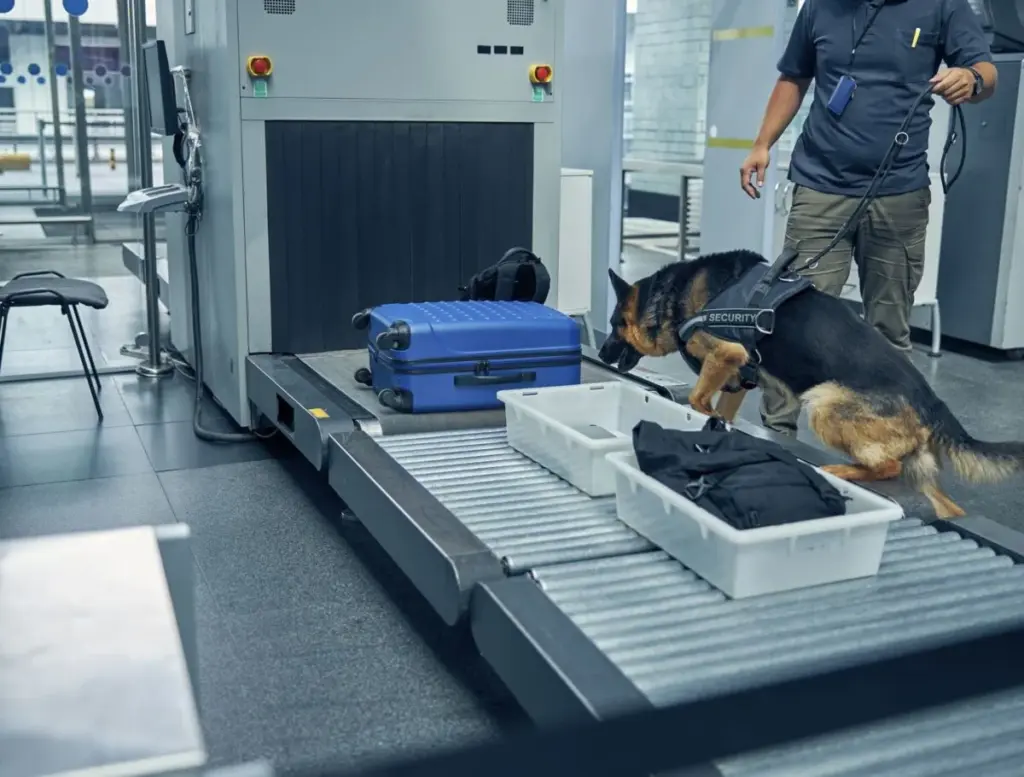 Customs airport scanner with do inspecting as back up 