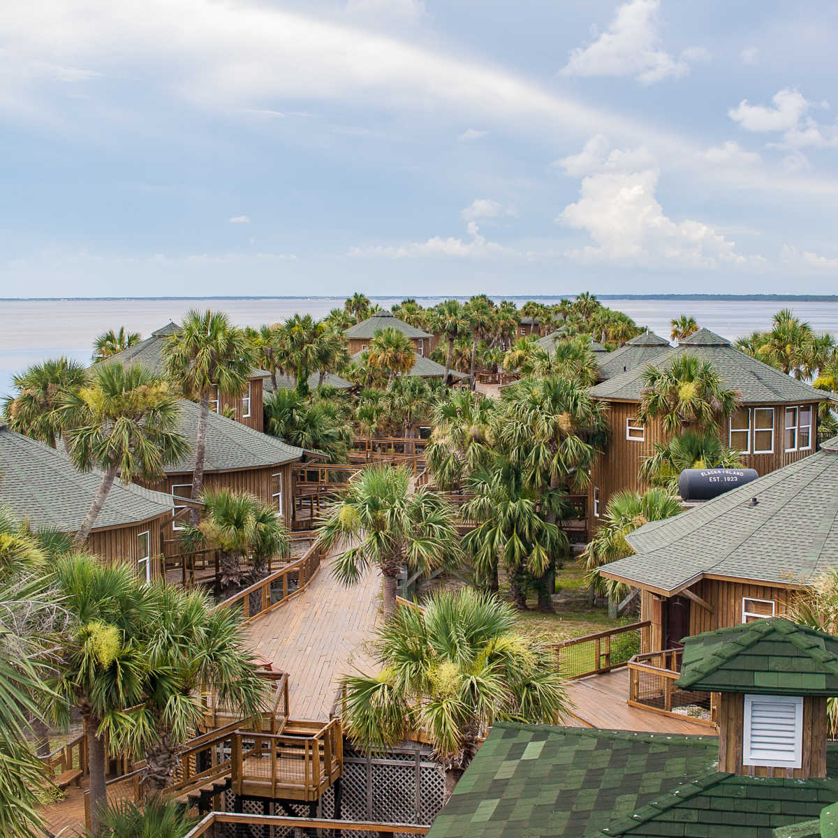 Full view of Black's Island in Florida