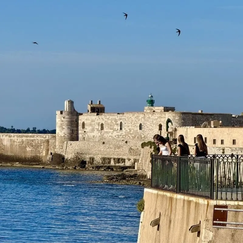 Historic City Walls Of Ortigia, Syracuse, Sicily, Italy