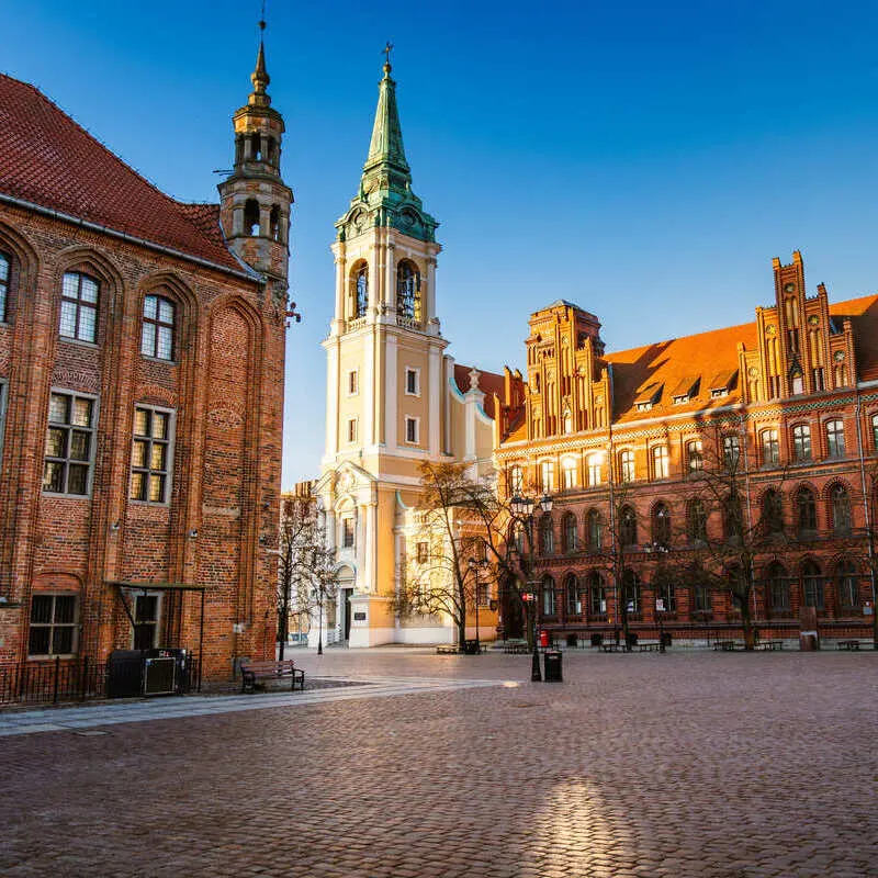 Historic Old Town Square In Torun, Poland
