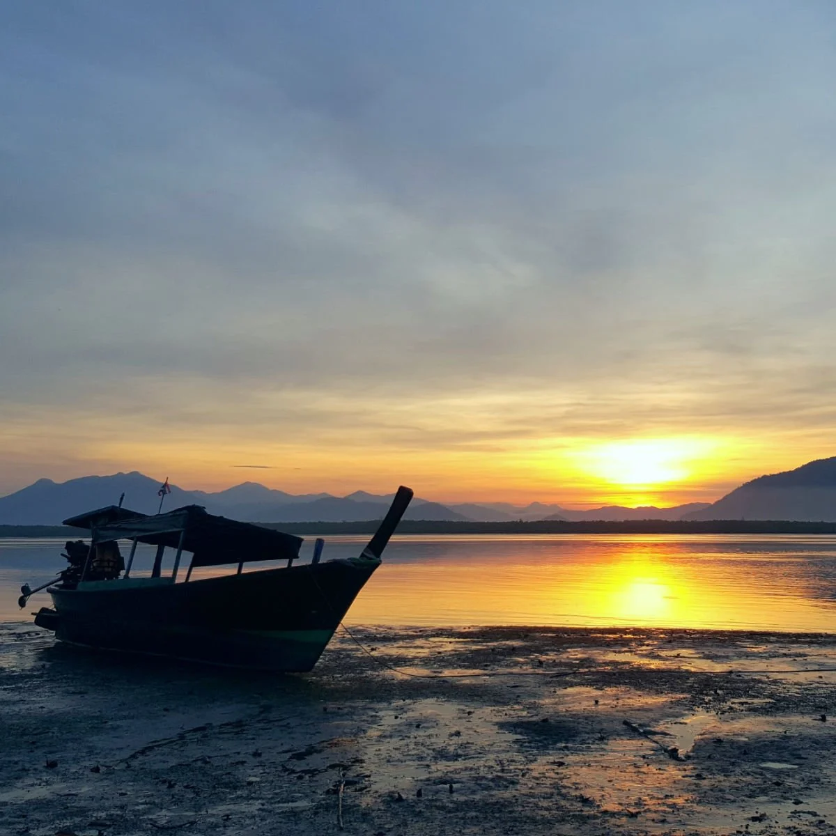 Longboat on Phra Thong Island, Thailand