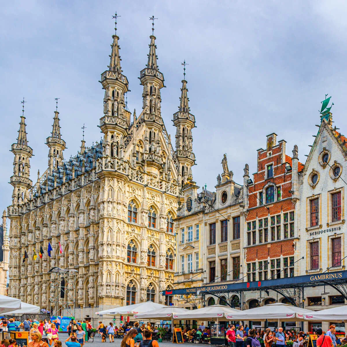 Medieval Gothic City Hall In Leuven, Belgium
