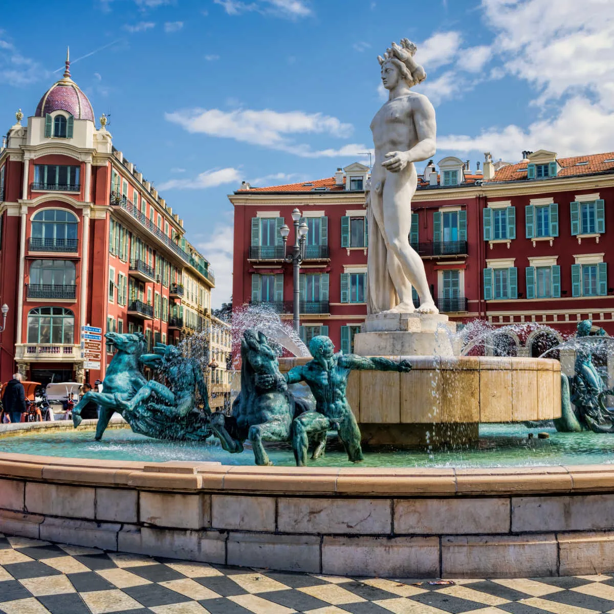 Neptune fountain in Nice, France