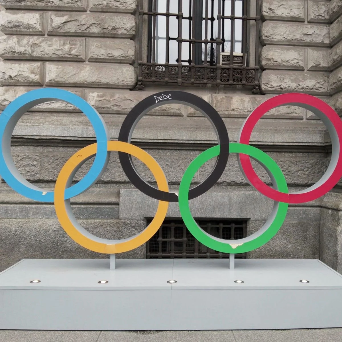 Olympics logo in Milan, Italy